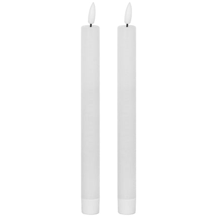 Luxe Collection Natural Glow S/ 2 White LED Dinner Candles