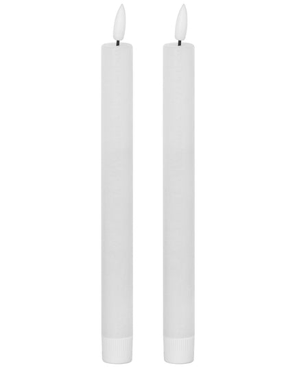 Luxe Collection Natural Glow S/ 2 White LED Dinner Candles