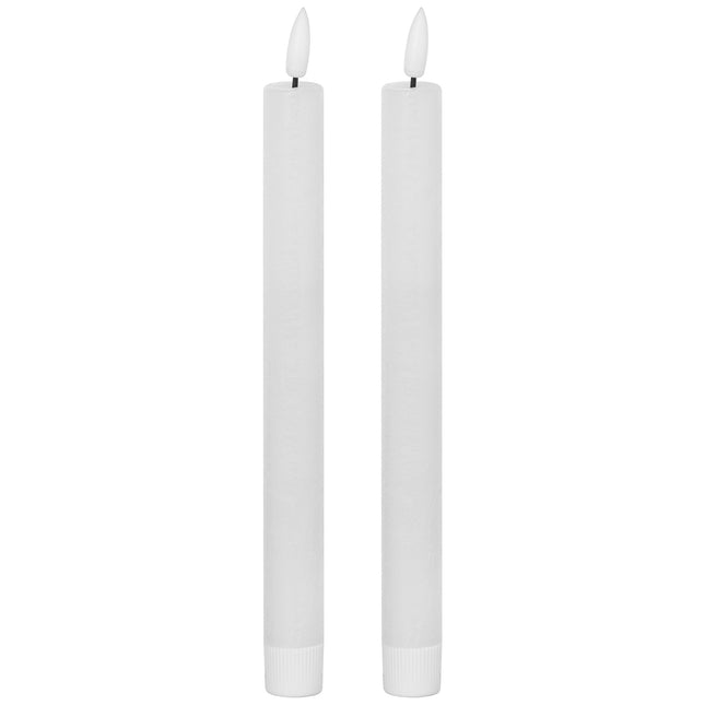 Luxe Collection Natural Glow S/ 2 White LED Dinner Candles