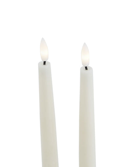 Luxe Collection S/2 Taupe LED Wax Dinner Candles