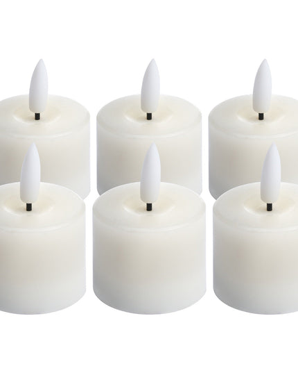 Luxe Collection Set Of 6 Natural Glow Led Tealight Candles