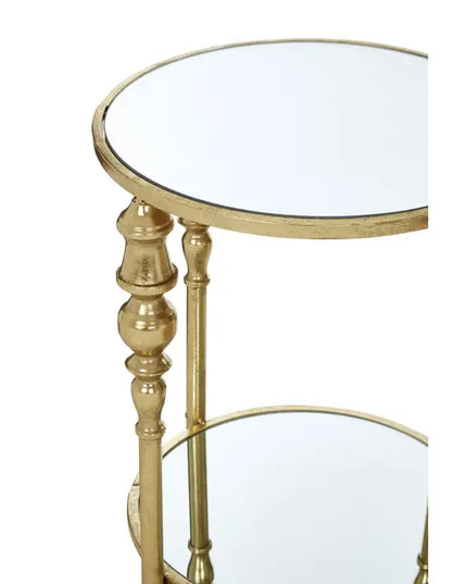 Marcia 2 Tier Gold Finish Side Table