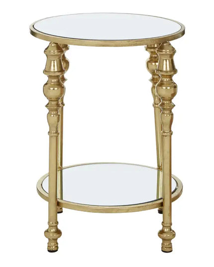 Marcia 2 Tier Gold Finish Side Table