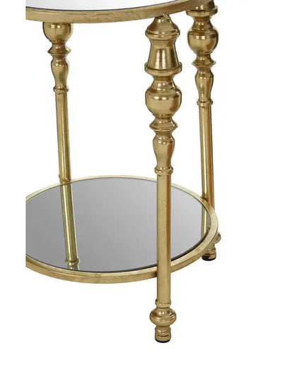 Marcia 2 Tier Gold Finish Side Table