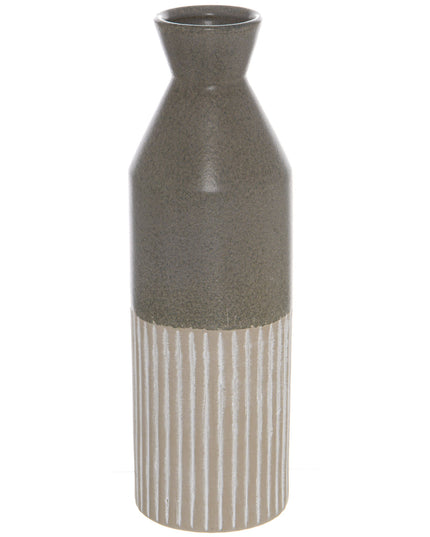 Mason Collection Grey Ceramic Ellipse Tall Vase
