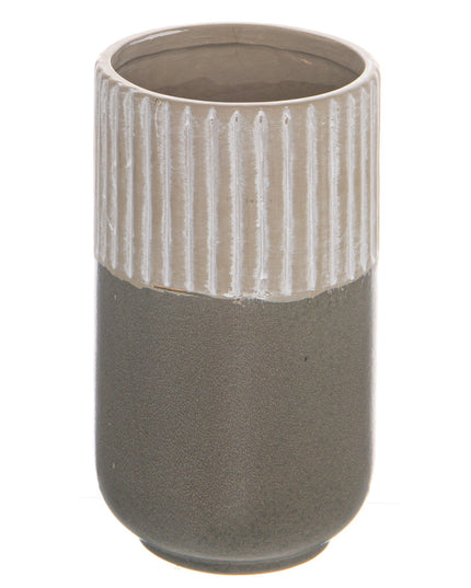 Mason Collection Grey Ceramic Straight Vase