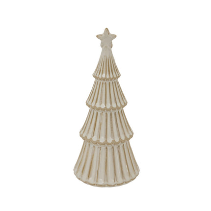 Medium Alora Ceramic Snowy Layered Tree With Star