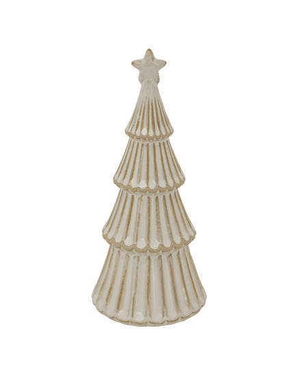 Medium Alora Ceramic Snowy Layered Tree With Star