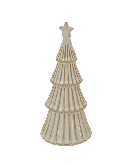 Medium Alora Ceramic Snowy Layered Tree With Star