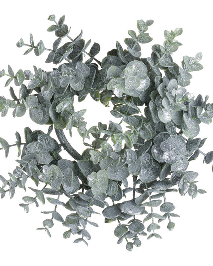 Medium Frosted Eucalyptus Candle Wreath