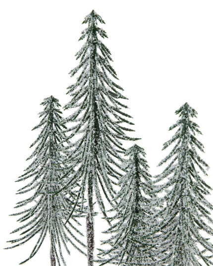 Medium Snowy Spindle Tree Quad In Wood Log