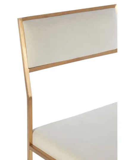 Mian Milky White Velvet Dining Chair