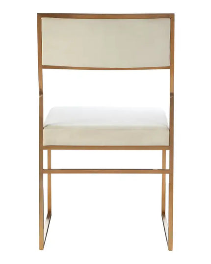 Mian Milky White Velvet Dining Chair