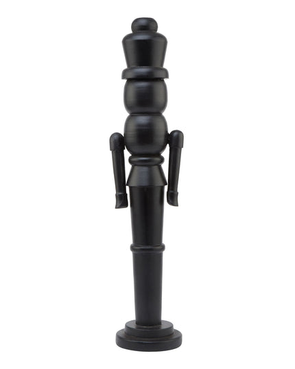 Minimalist Black Wooden Large Nutcracker Decoration