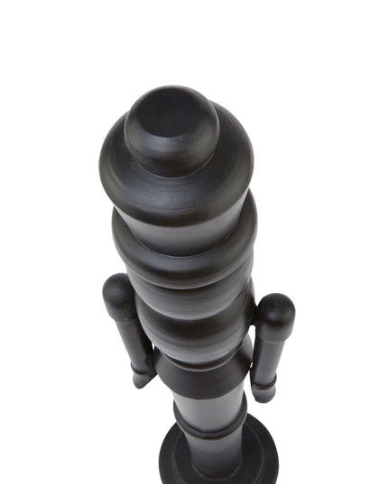 Minimalist Black Wooden Large Nutcracker Decoration