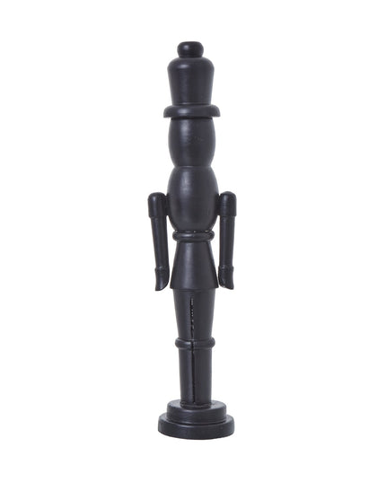 Minimalist Black Wooden Nutcracker Decoration