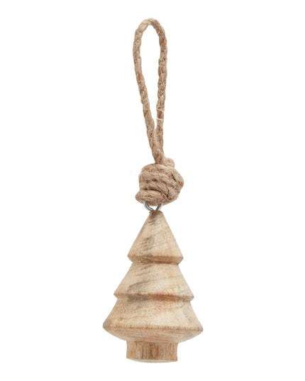 Natural Hand Turned Wooden Tree Bauble