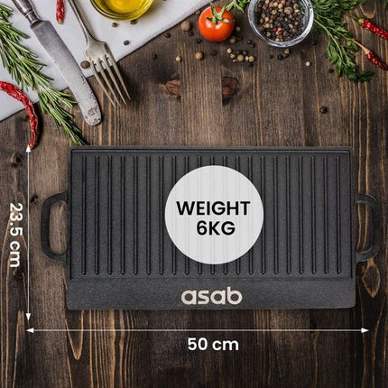 Non-Stick 16" Cast Iron Reversible Griddle Plate 6866