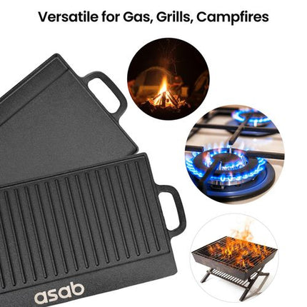 Non-Stick 16" Cast Iron Reversible Griddle Plate 6866