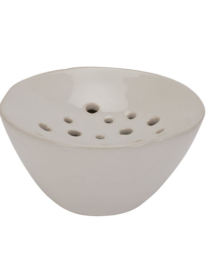 Off White Ceramic Flower Frog