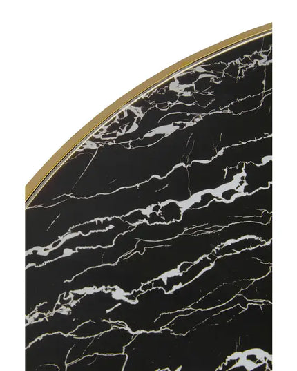 Oria Black Marble Effect Gold Base Coffee Table