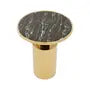 Oria Black Marble Effect Top and Gold Base Side Table