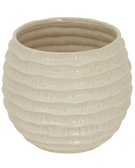 Pallida Ridged Pot Vase