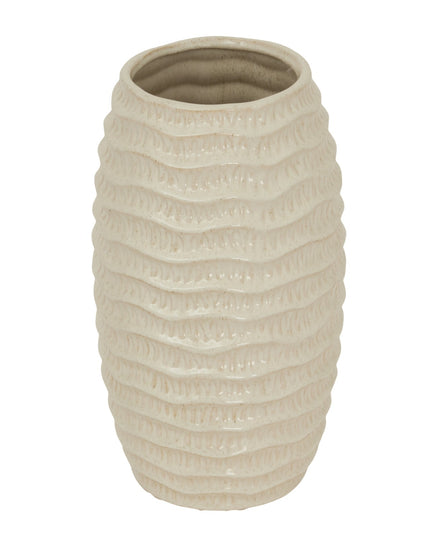 Pallida Tall Ridged Vase