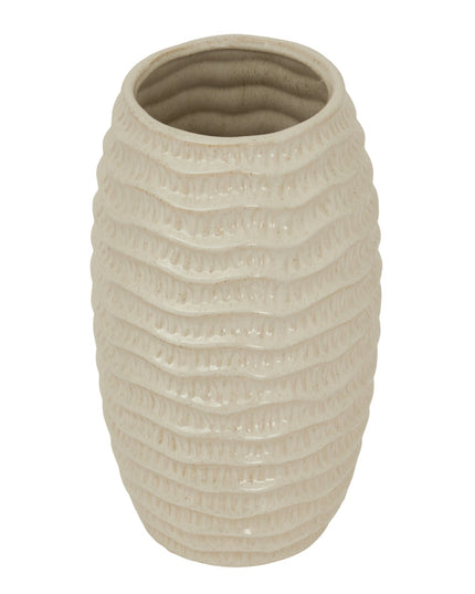 Pallida Tall Ridged Vase