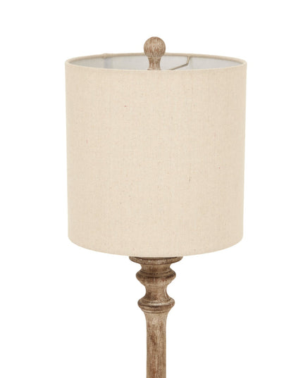 Pallido Candlestick Table Lamp With Linen Shade