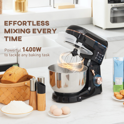 Powerful 1400W Stand Mixer with 5L Bowl & Versatile Speed Settings