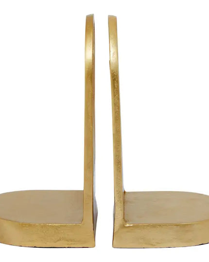 Rubi Set Of Two Gold Finish Arched Bookends
