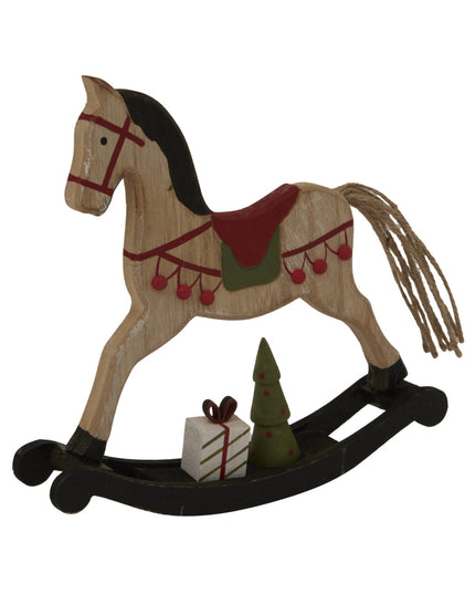 Rustic Decorated Rocking Horse