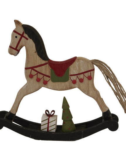Rustic Decorated Rocking Horse