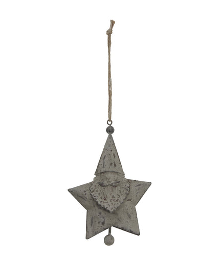 Rustic Hanging Santa Star