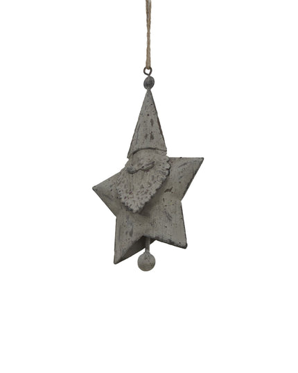 Rustic Hanging Santa Star