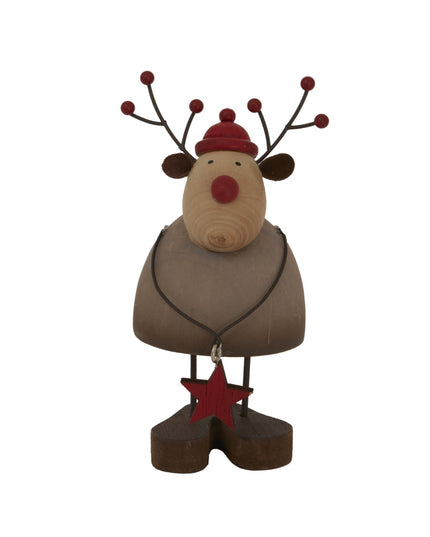 Rustic Reindeer With Star Decoration