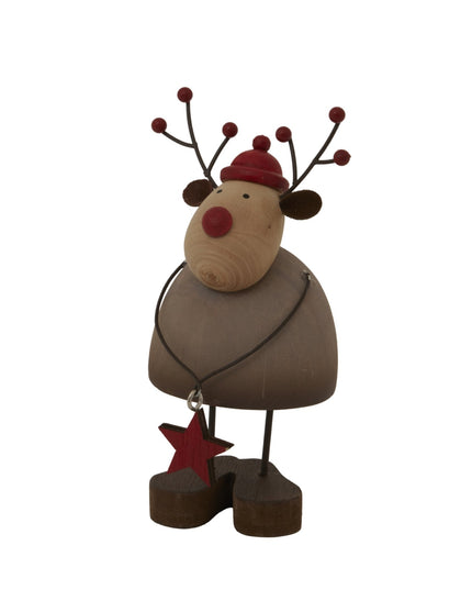 Rustic Reindeer With Star Decoration