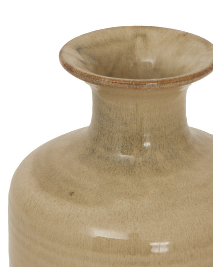 Sabbia Collection Squat Ridged Vase