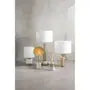 Sellis 55.5cm Glass And Brass Finish Table Lamp With White Shade