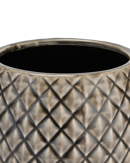 Seville Collection Grey Diamond Planter