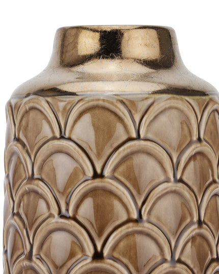 Seville Collection Small Caramel Scalloped Vase