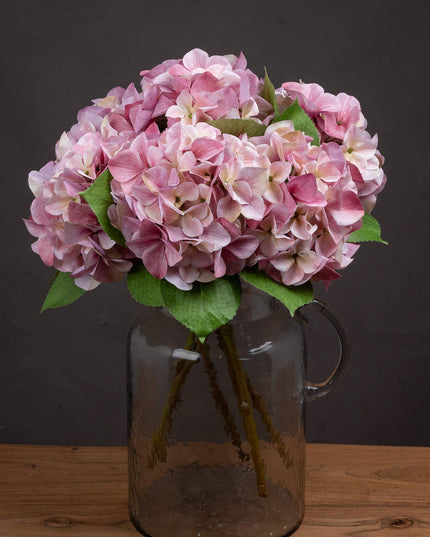 Shabby Pink Single Hydrangea