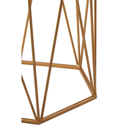 Shalimar Marble top Side Table With Geometric Base