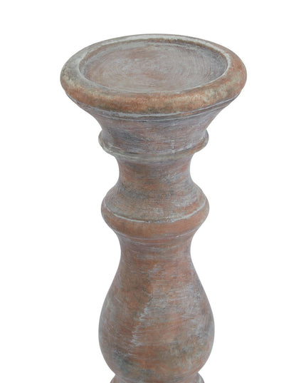 Siena Brown  Column Candle Holder
