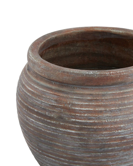 Siena Brown  Diameter Rimmed Plant Pot