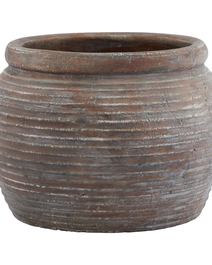 Siena Brown  Diameter Rimmed Plant Pot