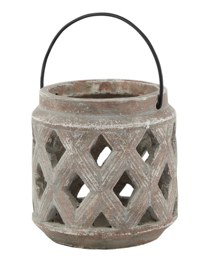 Siena Brown Lattice Lantern