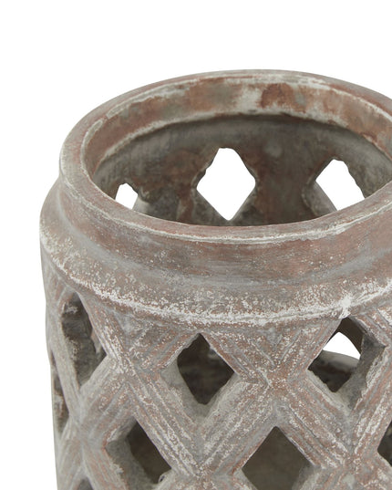 Siena Brown Lattice Lantern