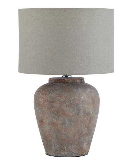 Siena Brown Table Lamp With Linen Shade